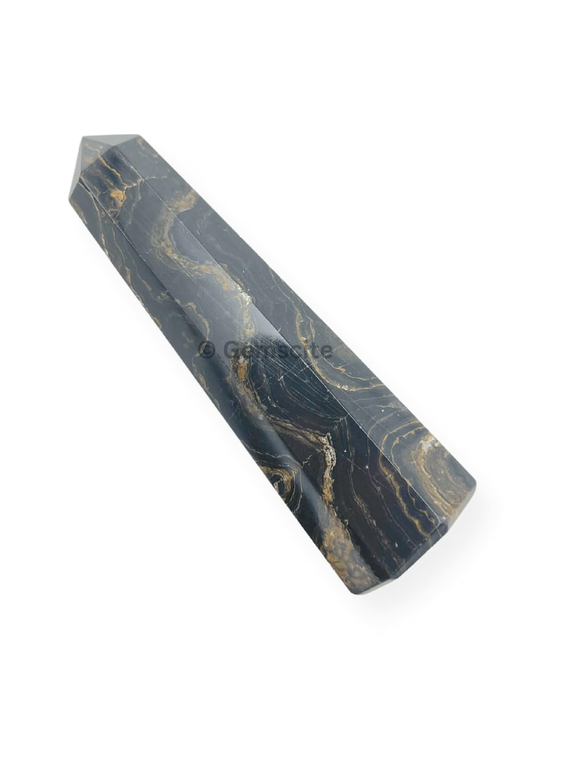 WholesaleGemShop 3 Inch (70 mm) Gemstones Stromatolite Obelisk Tower Jumbo Facet Aura Rock Crystal Natural Polished Earth Wand Spirit