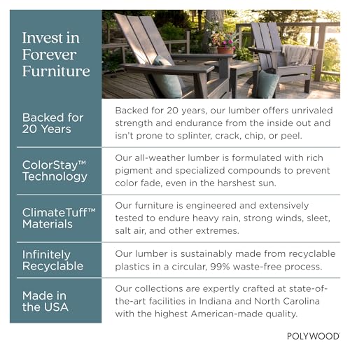 POLYWOOD GNB48BL Vineyard 48" Bench, Black