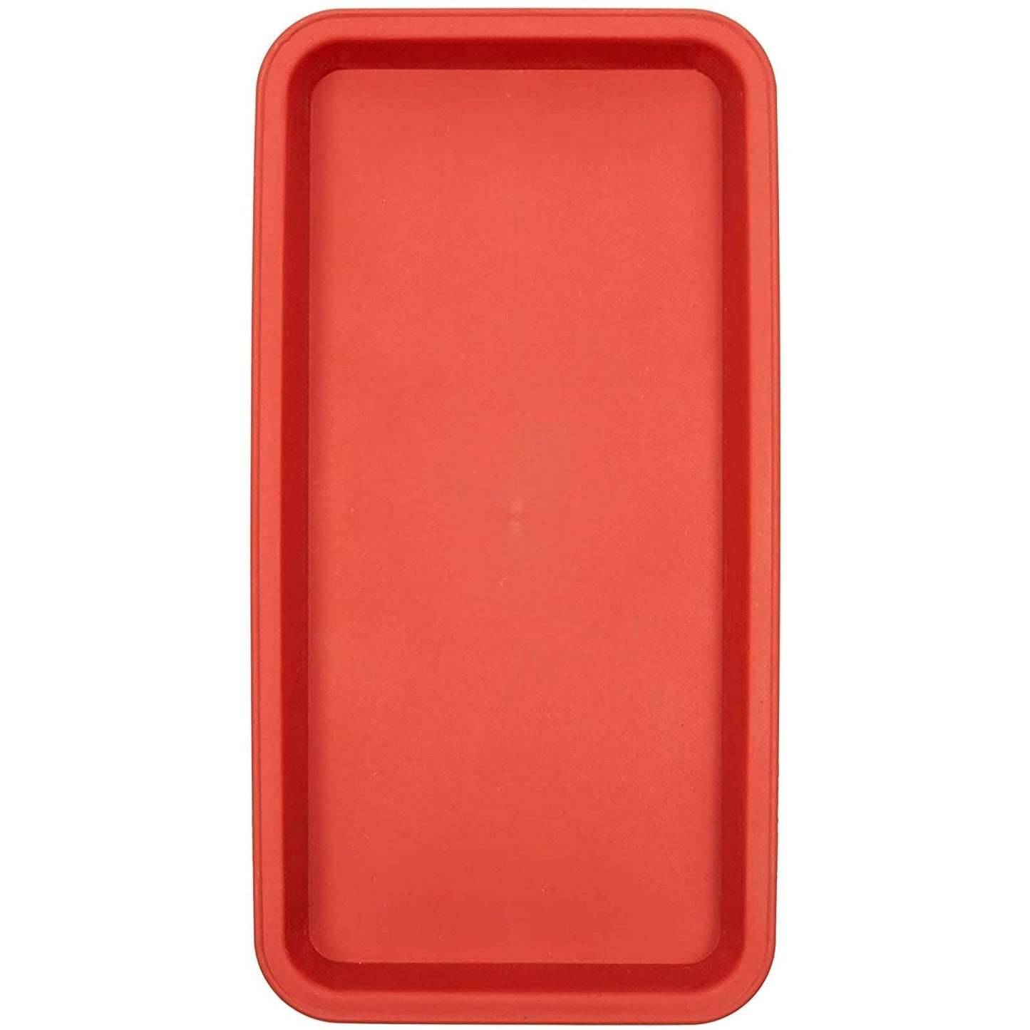Juvale Rectangular Plastic Plant Tray - Plant Water Tray for Indoors & Outdoors - Built-in Drainage & Drip Catcher - Saucer for Seedlings & Small Pots - 8-Pack, Terracotta Red, 6.5 x 12 in