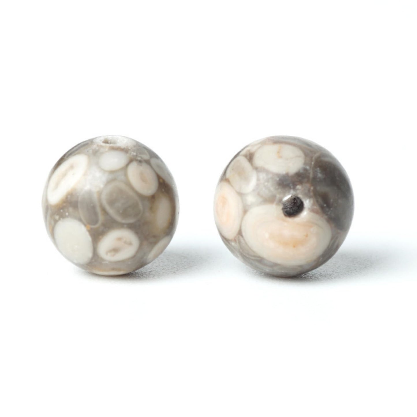 100Pcs Natural Stone 8mm Maifanite Round Loose Gemstone Energy Healing Beads Hole Size 1mm DIY Smooth Beads for Bracelet Necklace Earrings Jewelry Making