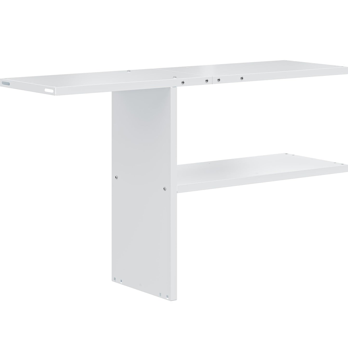 YITAHOME 30cuft Horizontal Storage Shed Shelf, Weatherproof Metal Shelf for 30 cu ft Tool Cabinet, Ideal for Outdoor Use, Easy Assembly,45.6" L X 13.2" W X 29.2" H, White