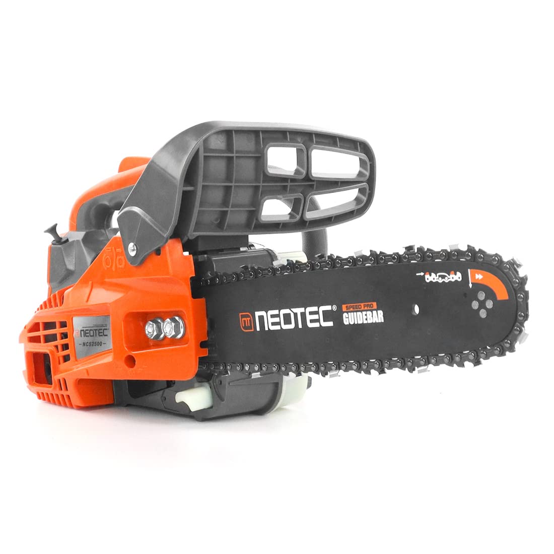 NEO-TEC 12 Inch Top Handle Gas Chainsaw 25.4cc 2-Stroke Portable Small Gas Powered Chain Saws Motosierra De Gasolina for Tree-climbing Tree Pruning Wood Cutting Firewood Preparation Yard Maintenance