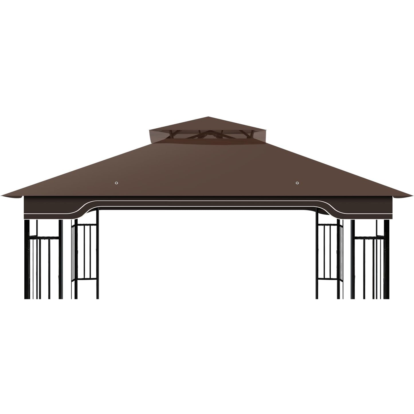 Replacement Gazebo Canopy for 10x12 Regency II Model L-GZ798PST | Heavy-Duty Ripstop Waterproof & UV Protective Top Cover, Brown