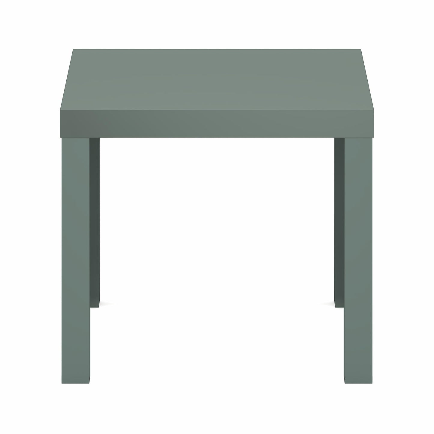 Furinno Classic Side Table, Square Modern End Table with 1.8" Triple Thick Tabletop, Simple Night Stand, Bedside Table, Toolless Assembly, for Living Room, Bedroom, Sage Green