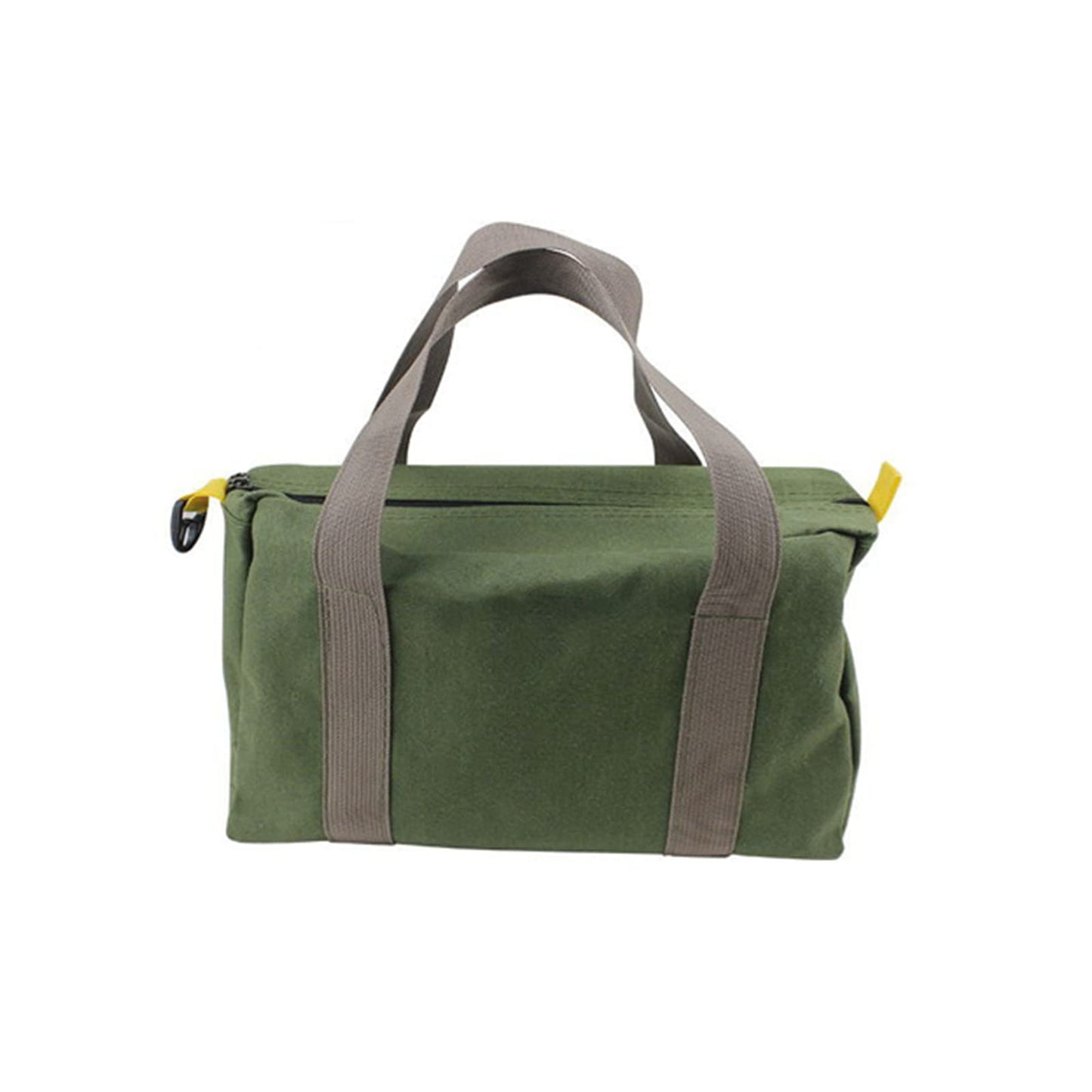 12 Inch Wide Mouth Tool Bag, Heavy Duty Canvas Tool Storage Bag for Men, Large Capacity Tool Tote Bag for Electricians, Power Tool Organizer Pouch