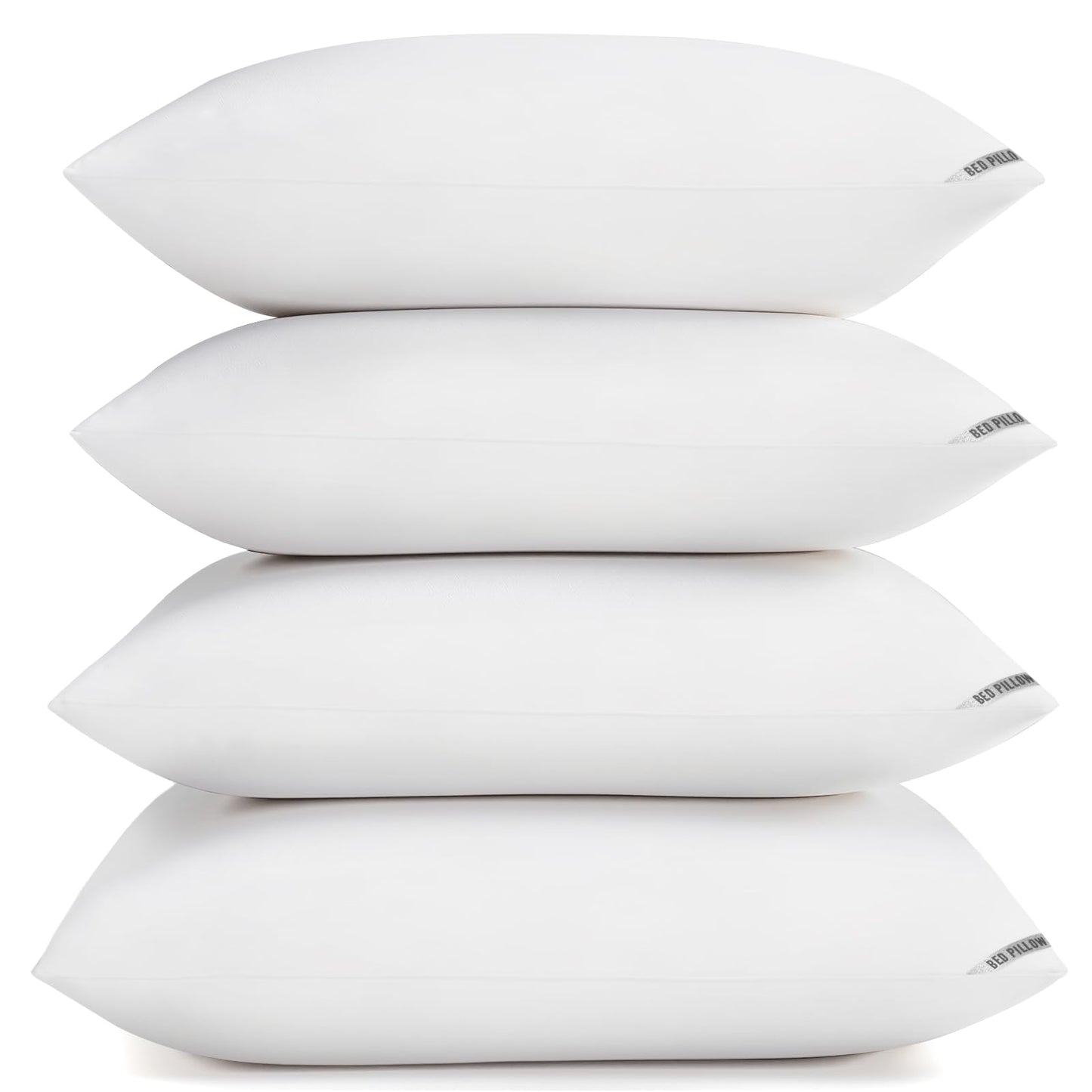 Piwaal Luxury Hotel Pillows for Sleeping 4 Pack,Bed Pillows Standard Size Set of 4,Down Alternative Filling,Pillows for Back,Stomach or Side Sleepers