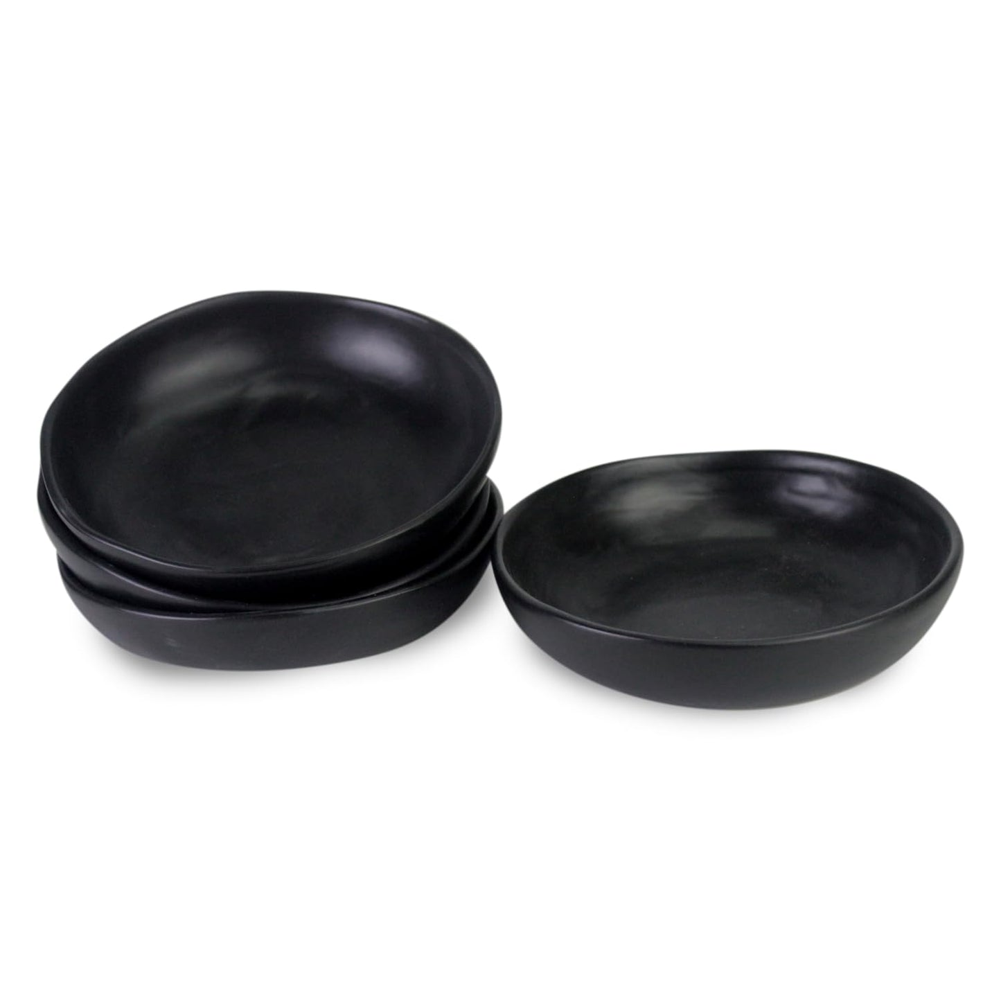 roro 5 Inch Handmade Ceramic Small Bowl, Matte Black