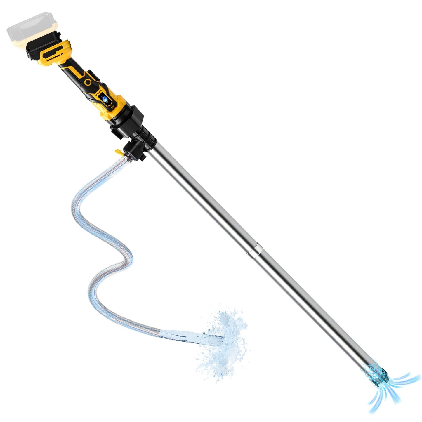 Gpaentsn Cordless Stick Water Transfer Pump for Dewalt 20V, Brushless Water Pump 16GPM 950GPH, 3-Speed Adjustable Sump Pump Utility Pump with 32FT Lift, Submersible for Pool, Rain Barrel, Garden Pond
