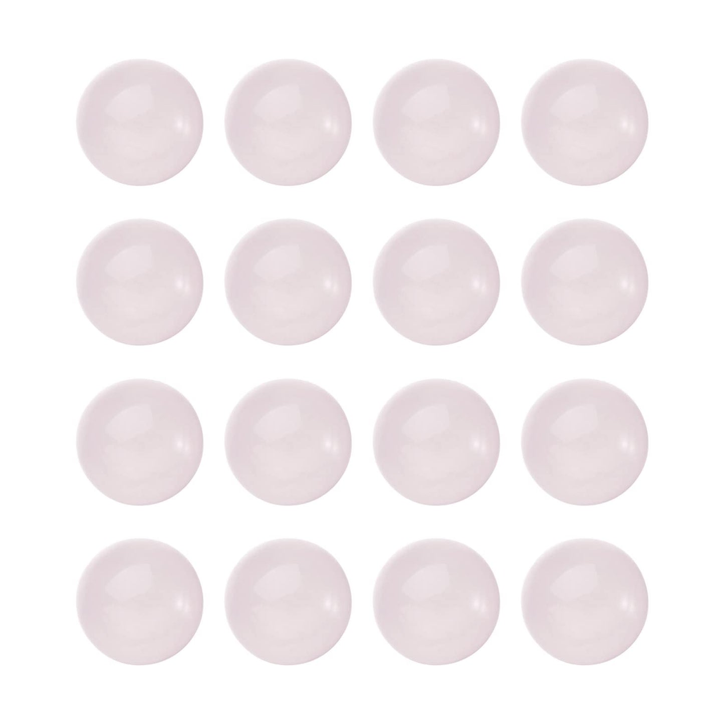 Fashewelry 50Pcs Natural Rose Quartz Cabochon Stone Half Round Beads 6mm Tiny Flat Back Gemstone Chakra Healing Crystal Cover Cabs for Jewelry Making