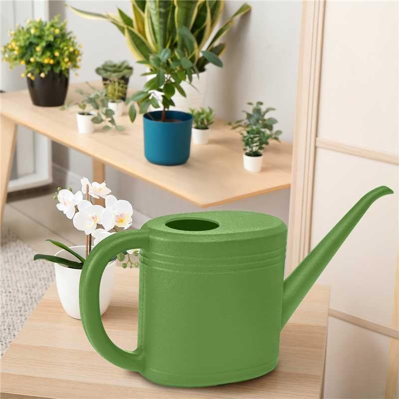 TTAOE GN Plant Watering Can for Home Garden - with Long Spout - 1/4 Gallon - Green