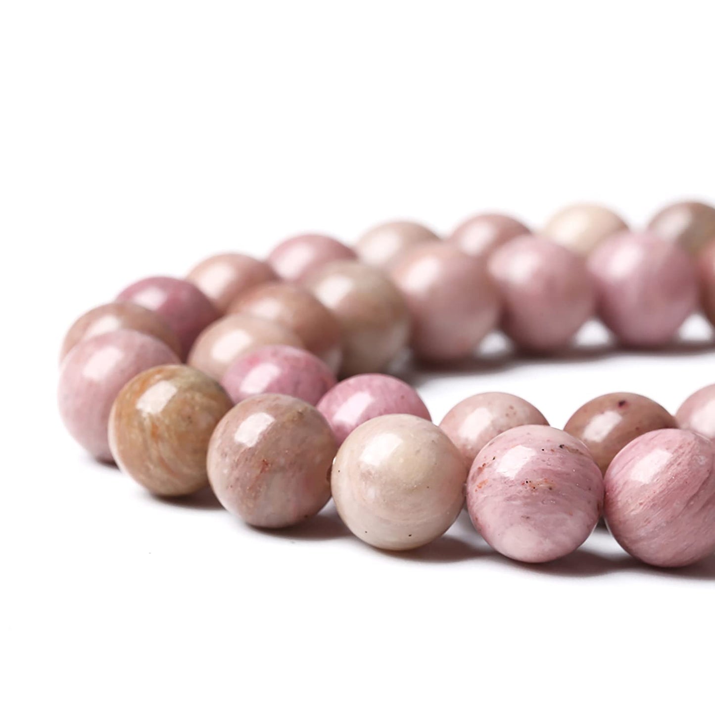 90PCS 4mm AAA Natural Pink Rhodochrosite Beads Stone Round Loose Beads for Jewelry Making DIY Bracelet Necklace 15 Inch,Energy Stone Healing Power (4mm, Rhodochrosite)