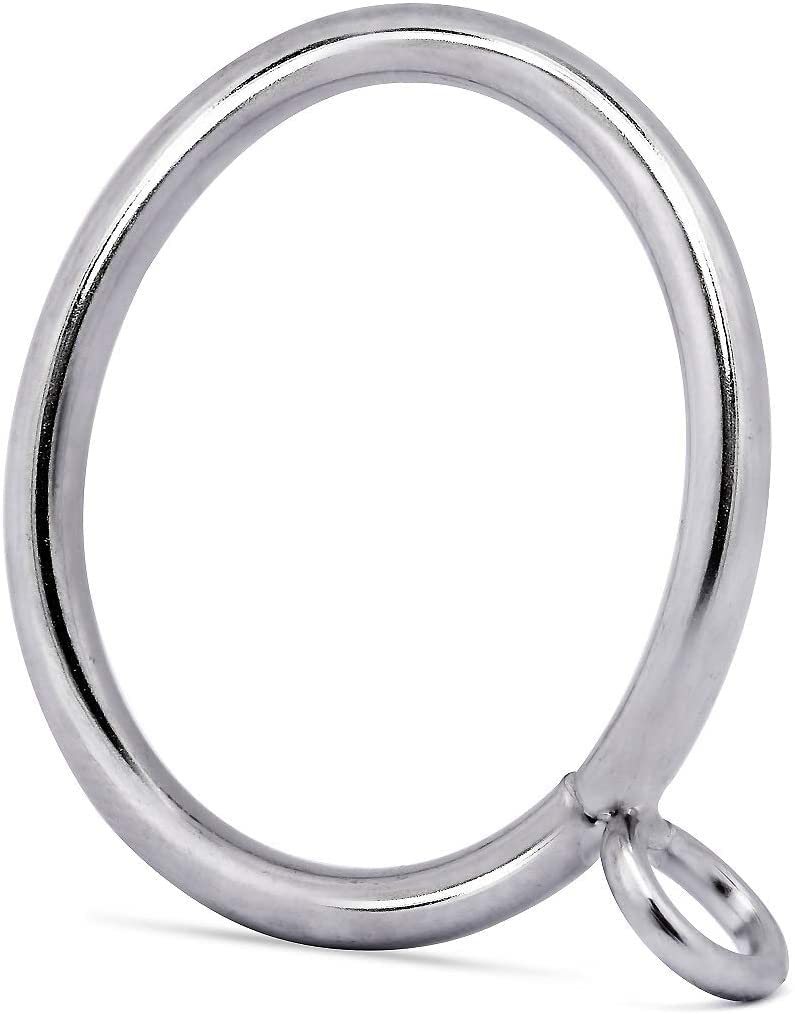 Rings for Curtains 10 pcs 1.5" Inch with Eyelets (Silver, 1.5")