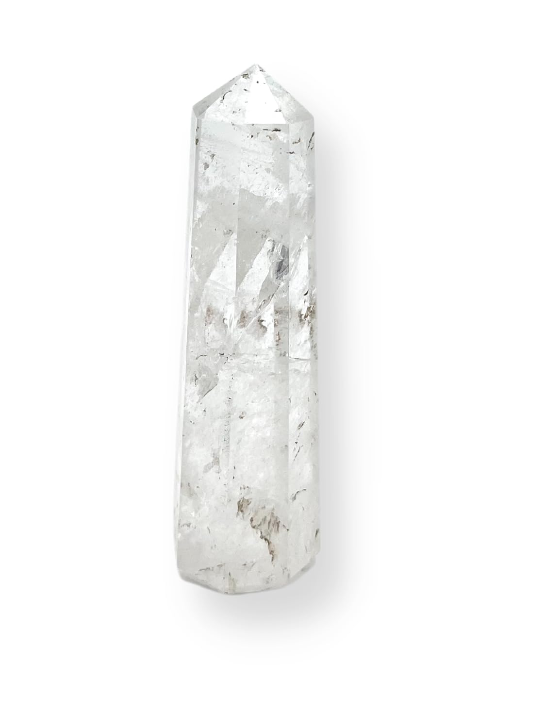 WholesaleGemShop 70 mm (3 Inch) Clear Quartz Gemstones Obelisk Tower Jumbo Facet Aura Rock Crystal Natural Polished Earth Wand Spirit