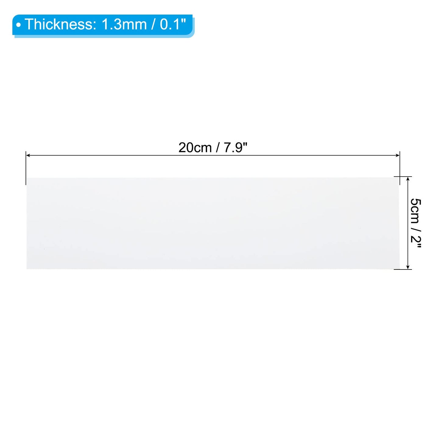 Generic 8"x2" Blank Engraving Name Plate, 5 Pack Personalized Custom Office Desk Name Plates for DIY Laser Printing, White