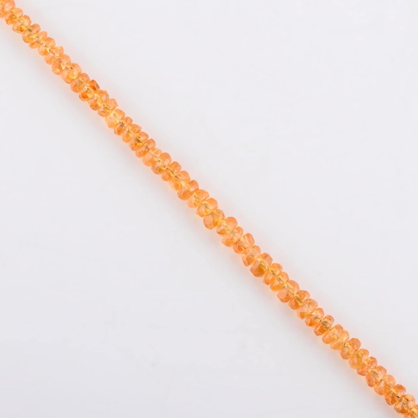 QNAVIC Orange Garnet Bangle Bracelet for Women – Dainty Gemstone Beads, January Birthstone Chakra Healing Crystal, 925 Sterling Silver Rhodium Plated Adjustable 8" Chain, Hypoallergenic Minimalist Jewelry Birthday Gifts