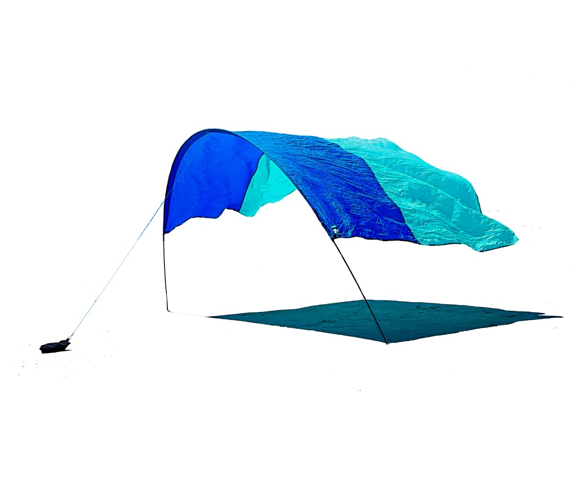 Shibumi Shade® (2.0 Version) - World's Best Beach Shade. The Original Wind Powered® Beach Shade. Lightweight, Easy to Set up and Great for Groups up to 8 People