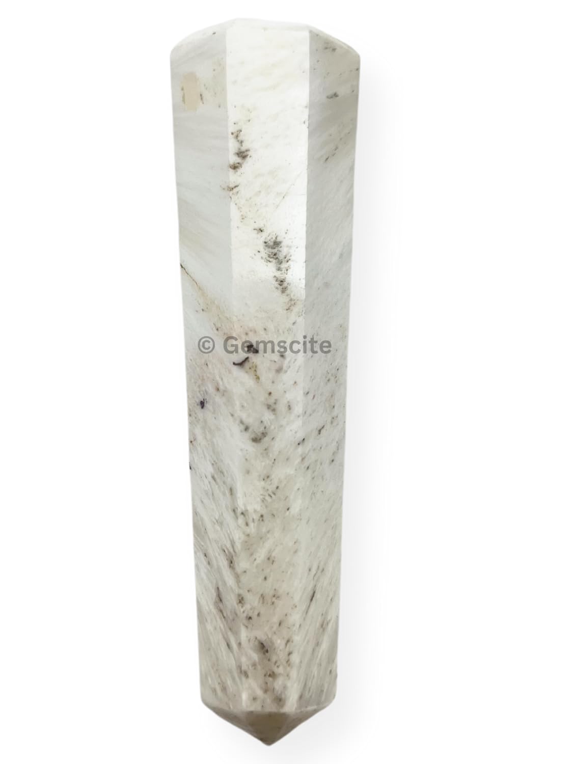 WholesaleGemShop 3 Inch Gemstones SCOLECITE Obelisk Tower Jumbo Facet Aura Rock Crystal Natural Polished Earth Wand Spirit