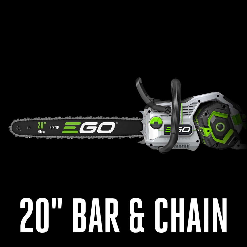 EGO POWER+ Chain Saw, 20” Battery Powered Chainsaw, Electric Cordless, Includes 56V 6.0Ah Battery and Charger – CS2005