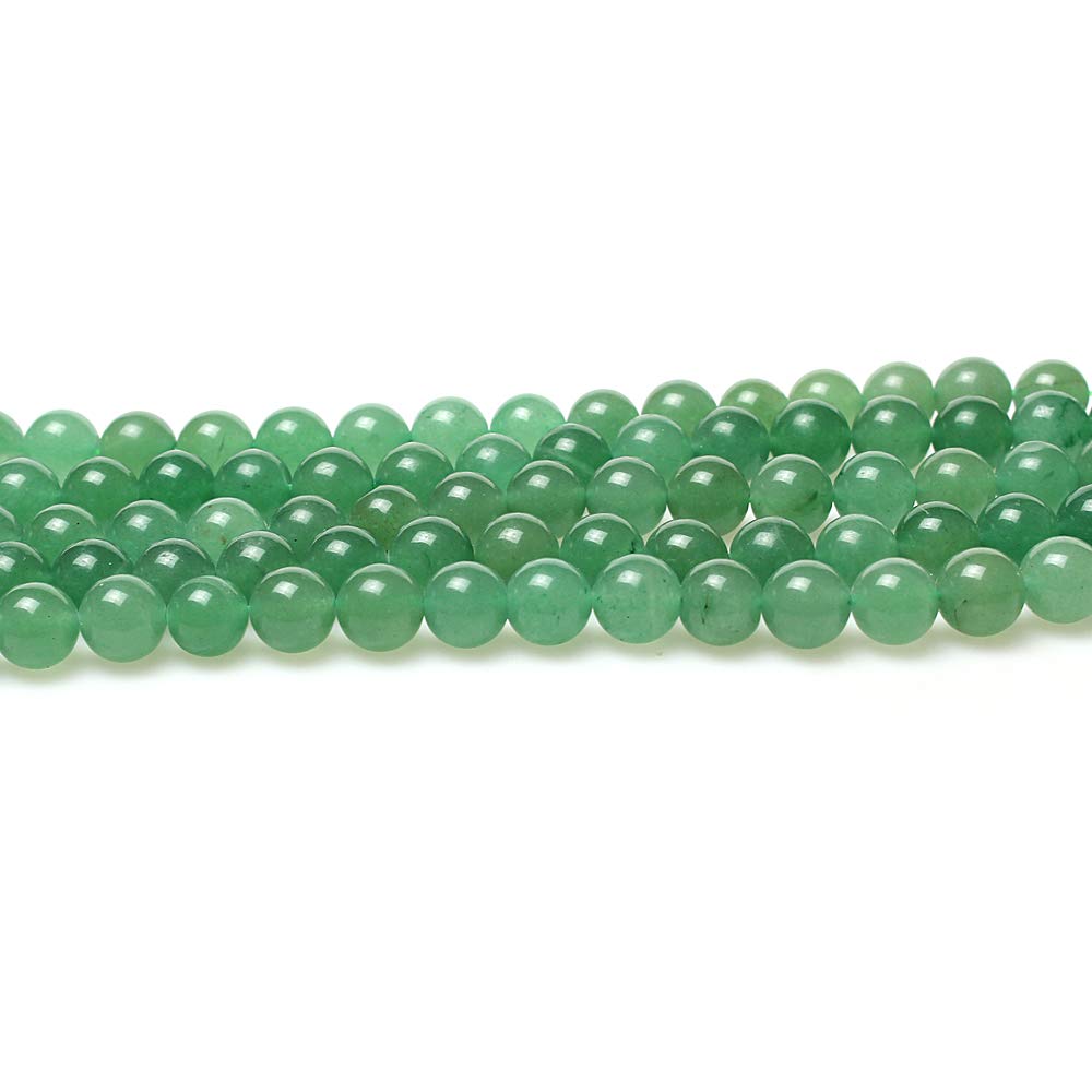 MJDCB Natural Stone Beads Green Aventurine Round Loose Beads for Jewelry Making DIY Bracelet Necklace (6mm)