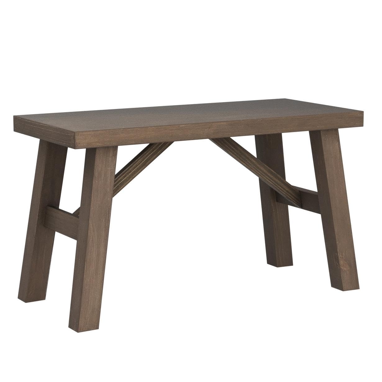 Wnutrees Sawmill Wood Bench, 30" Farmhouse Entryway Bench for Living Dining Room, Rustic Entry Way Benches Seat, Solid Wood, Handcraft Finshed, Natural