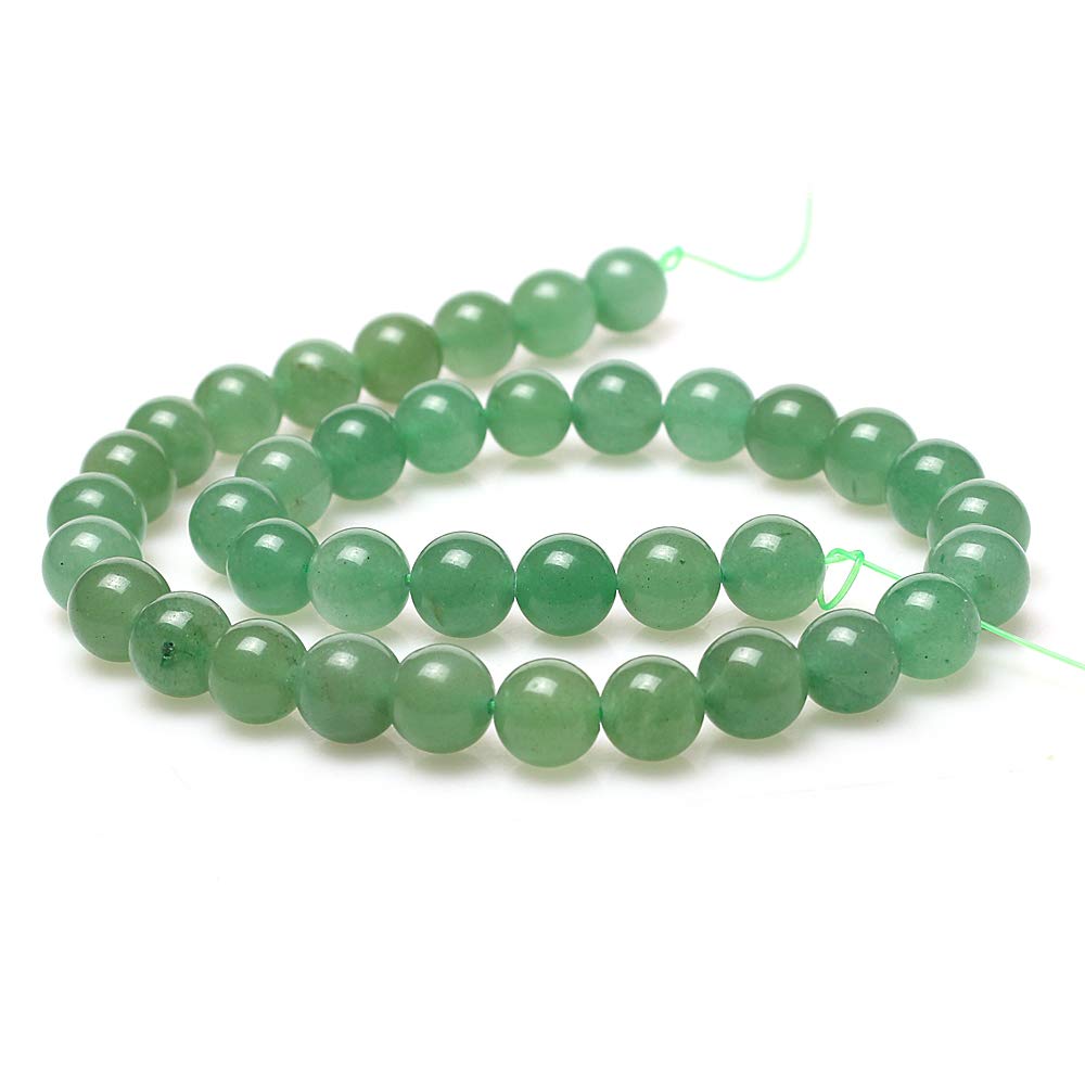 MJDCB Natural Stone Beads Green Aventurine Round Loose Beads for Jewelry Making DIY Bracelet Necklace (10mm)