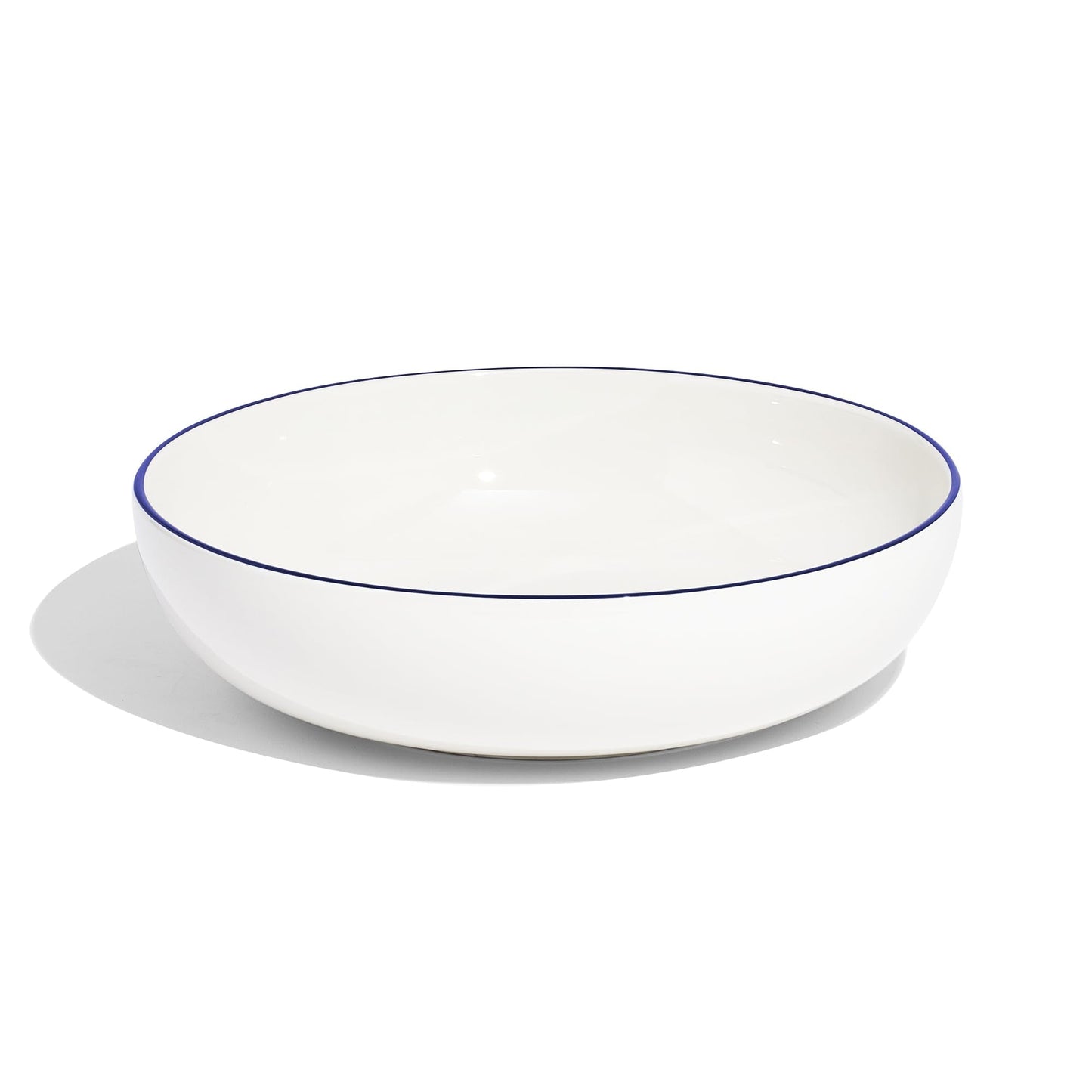 Made In Cookware | Serving Bowl | White With Navy Rim | Porcelain | Crafted in England