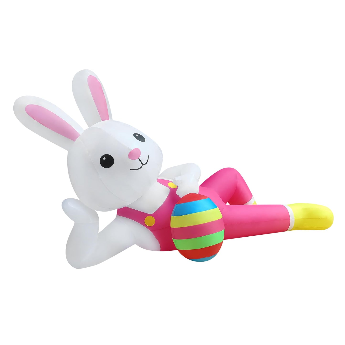 12ft Giant Easter Bunny Inflatable Lying Bunny Outdoor Decorations Blow up Decor for Yard Decor/Lawn/Garden/Holiday Party