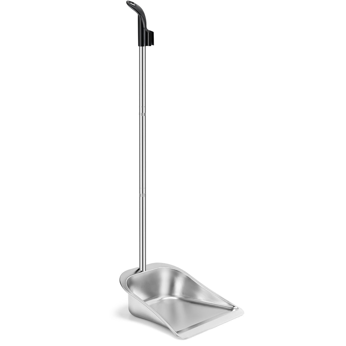 Yangbaga Dust Pans with Long Handle - 35”Heavy Duty Metal Upright Stand Up Dustpan - Long Handled Stand Up Dustpans - Best Dustpans for Home/Lobby/Shop/Garage/Yard