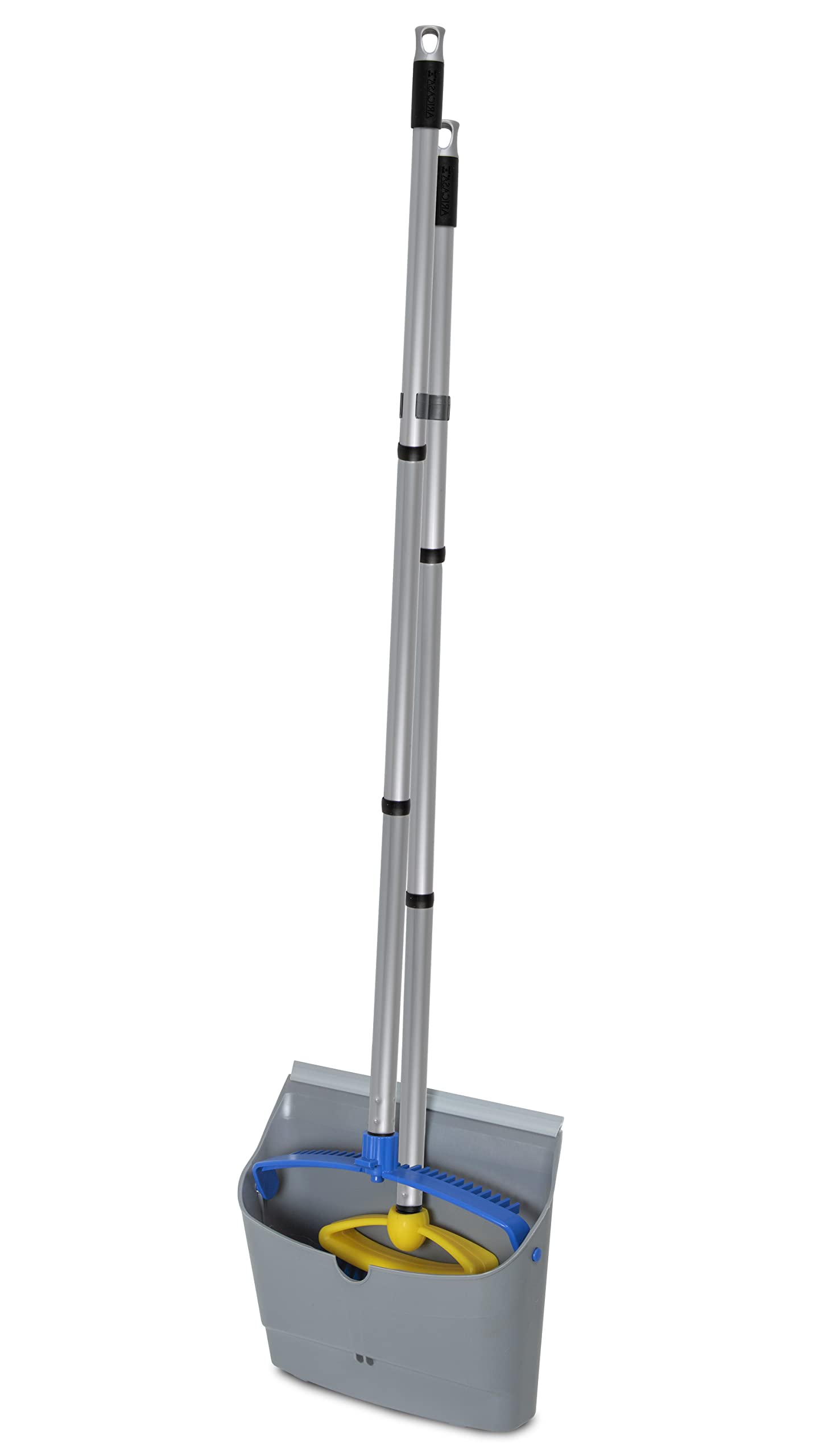 Broom with Dustpan Combo Set - Made in Italy, Broom and Dustpan Set with Long Handle | Durable Dust Pan & Broom Set for Home, Office & Commercial Cleaning
