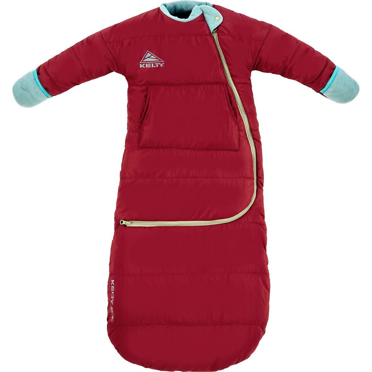 Kelty Space Cadet Infant and Toddler Sized Arms-Out Sleeping Bag, 30-40F Degree Rated, 8M-4T, Fleece-Lined Hand Covers (40F / 2-4T)