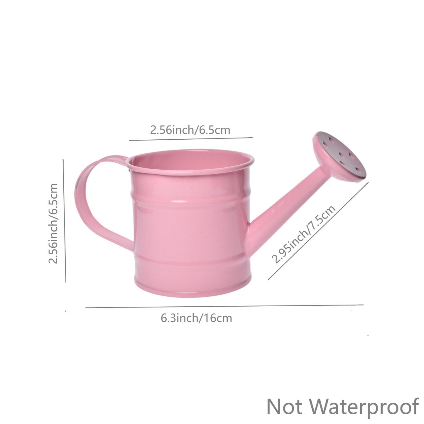 Decorative Mini Tin Watering Can - 0.05Gal Cute Metal Jug for Hand Crafts,Garden-Theme Parties,Plant Pots, Home Decor,Housewarmings, Fun Birthday Gift for Girls and Boys (P/W, S)