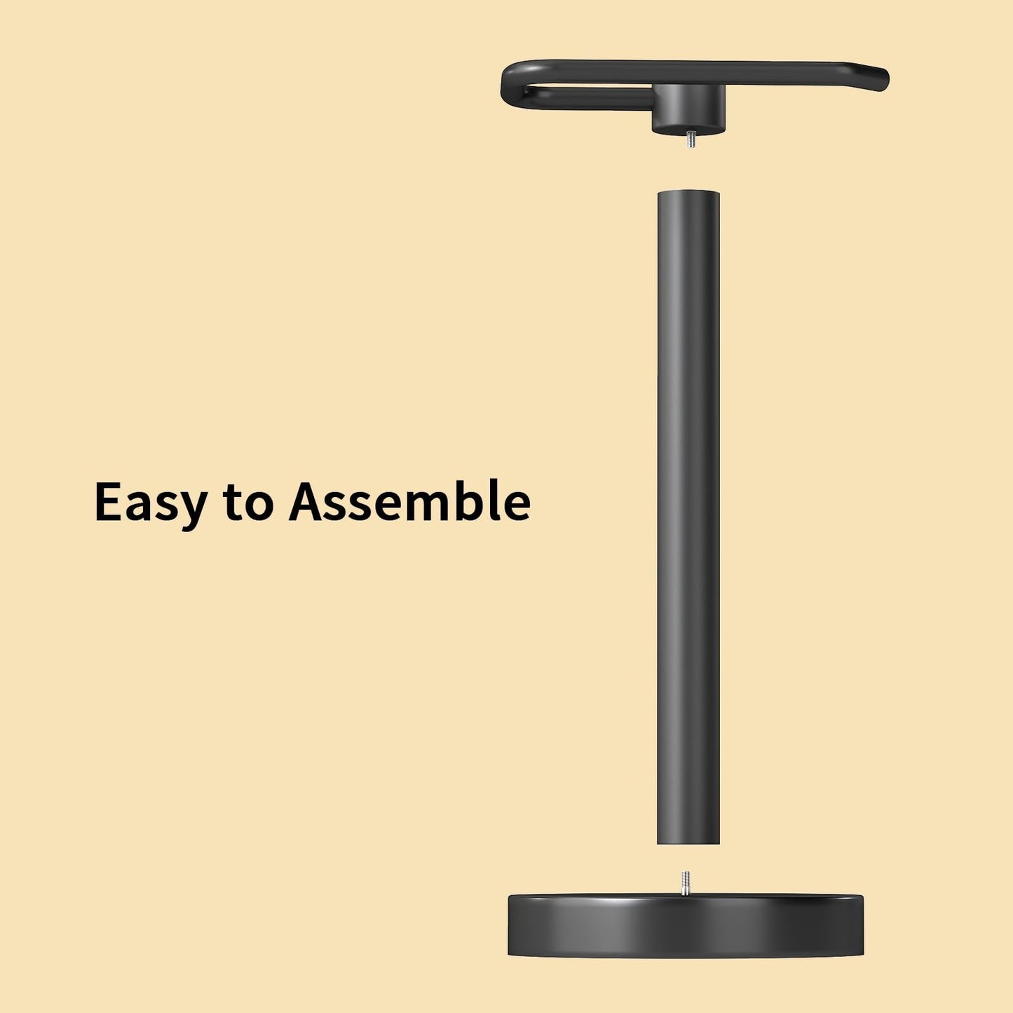 YUMORE Hand Towel Holder Stand Countertop Towel Rack Free Standing Towel Bar Hanger for Bathroom Kitchen Pro Max Matte Black