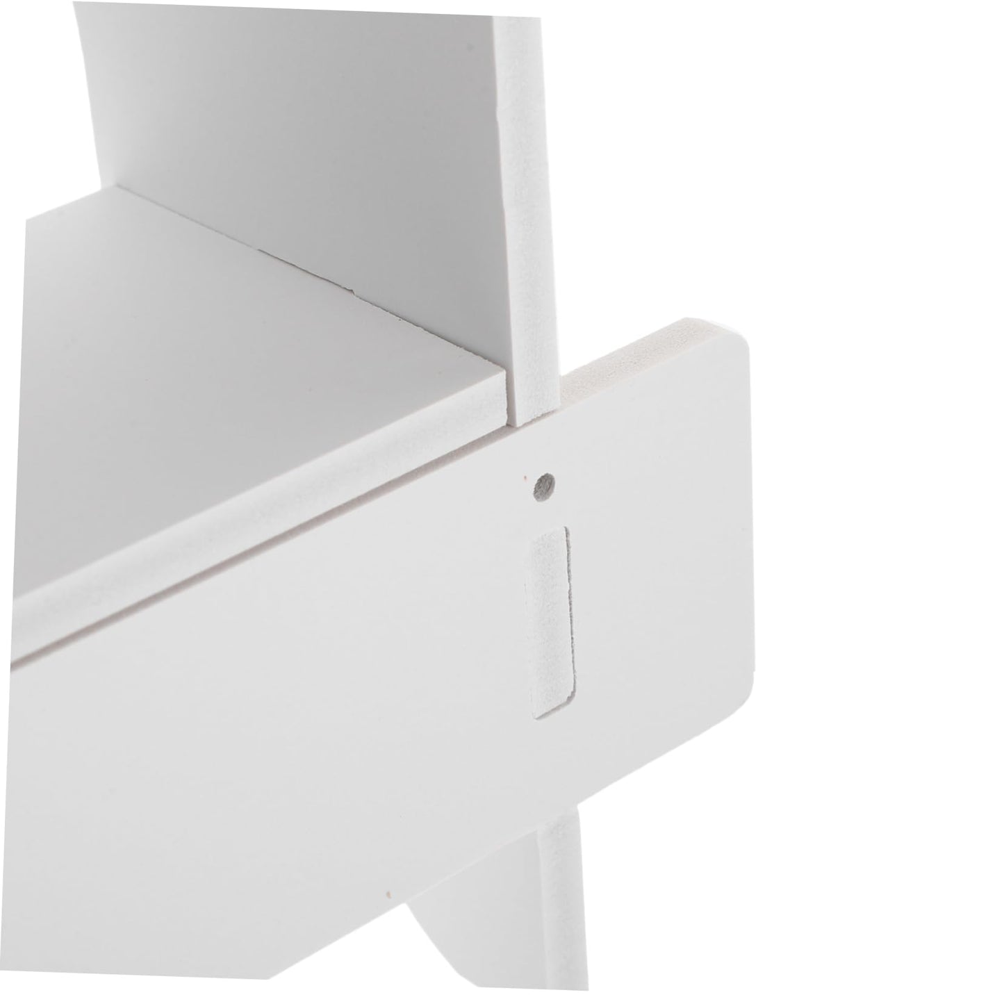 ABOOFAN Modern Wall Shelf with Hooks Floating Storage Rack for Home Decor Key Holder and Organizer Design for Entryway Bedroom and Bathroom Elegant White Finish
