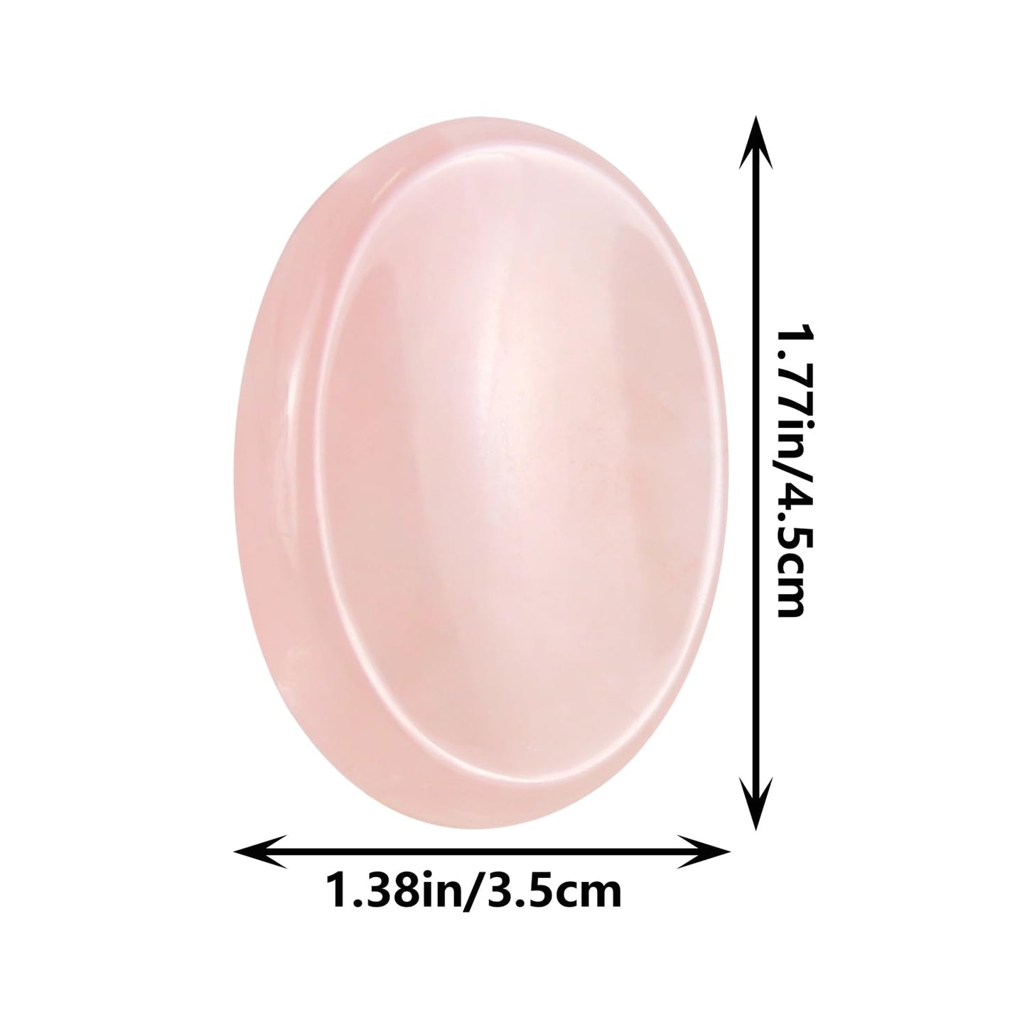 Nvzi Worry Stones Rose Quartz Crystals for Kids, Chakra Crystals and Healing Stones, Oval Palm Stone, Thumb Stone, Crystals for Beginners, Spiritual Gifts for Women, Meditation Accessories (1PCS)