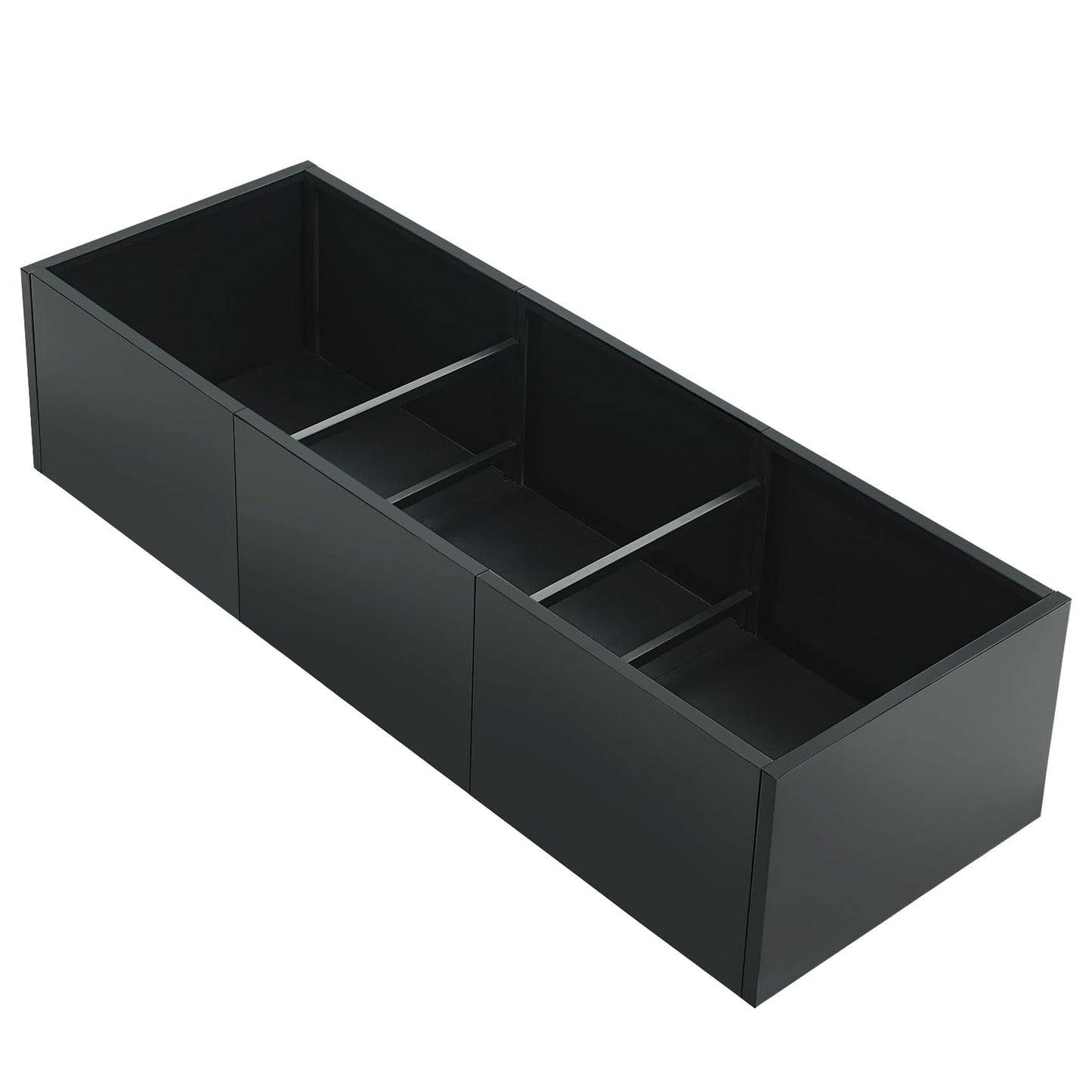 Outdoor Metal Planter Box,51" x 18" x 12" Large Rectangular Metal Planter Box,Heavy Duty Steel Raised Garden Bed with Drainage Holes, Snap-on Assembly, Outdoor Planter for Patio, Balcony, Garden
