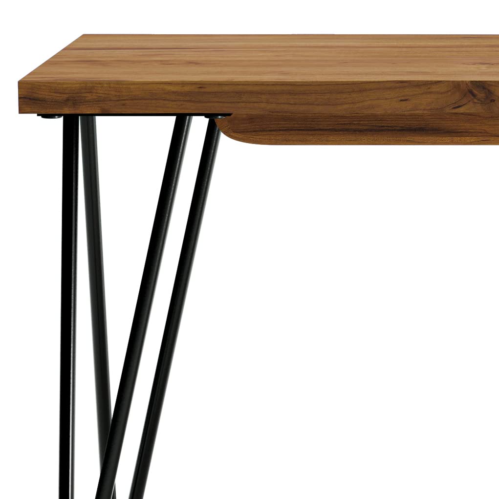 SIMPLIHOME Colton SOLID MANGO WOOD 42 inch Wide Industrial Contemporary Bench in Natural for the Living Room, Entryway and Family Room