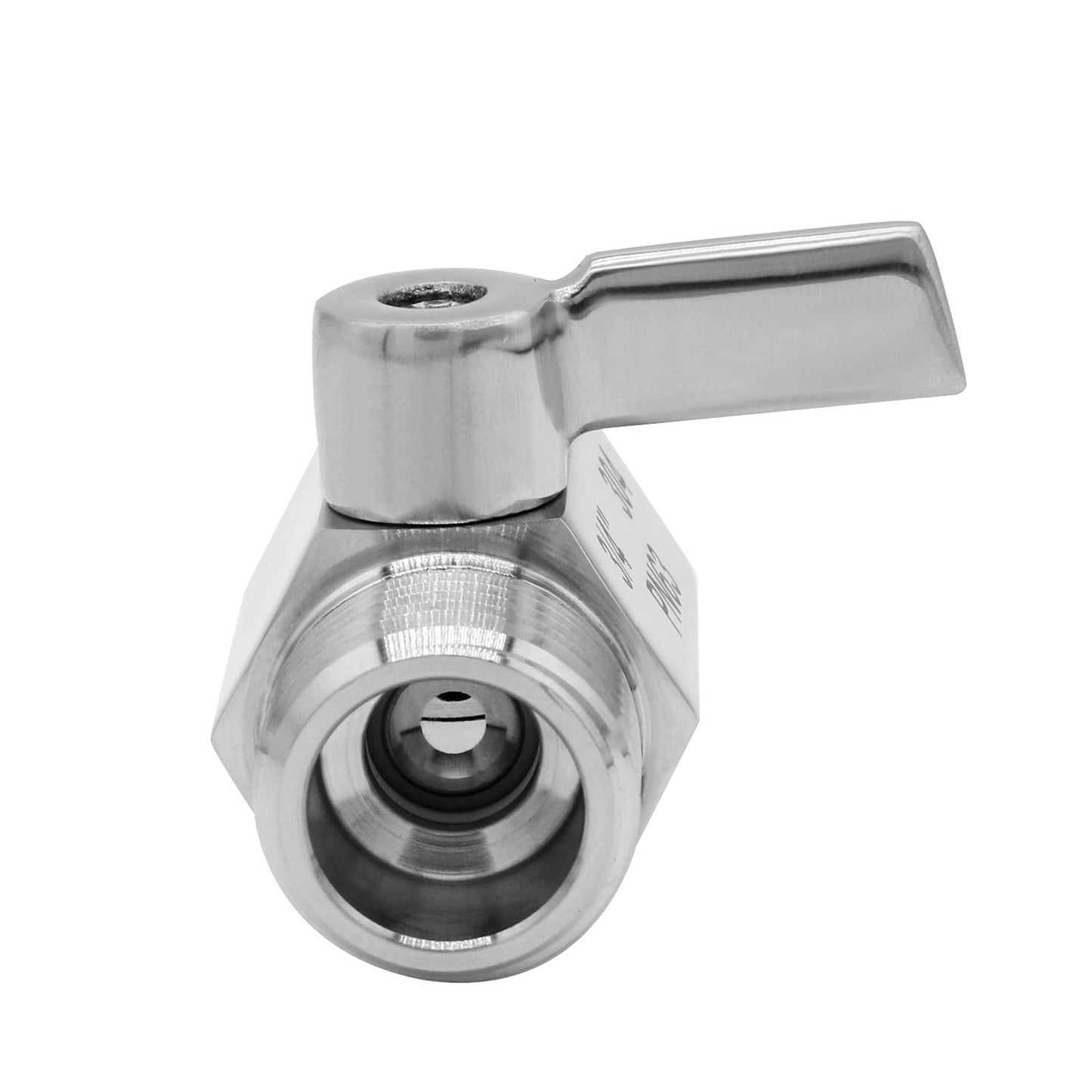 Fitvell Stainless Steel Garden Hose Shut Off Valve 3/4" GHT Male x Female Thread Garden Hose Connector (pack of 2)