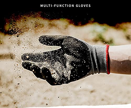 Onmaru Corestar Safety Work Gloves Sandy MicroFoam Nitrile Palm Coated Seamless Nylon Micro-Foam Gloves (10pair XL)