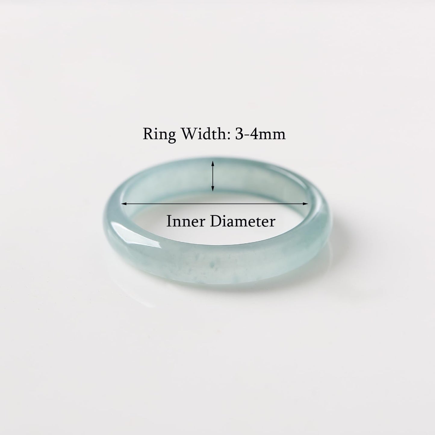 QVFVJA Real Jade Rings for Women Men Genuine Icy Jadeite Light Green Natural Stone Band Ring Good Luck Jewelry for Mom Wife Birthday Christmas Valentine's Day Gifts