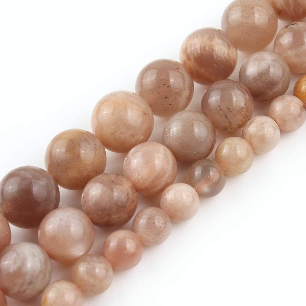 Yochus 45pcs Sunstone Beads，8mm Healing Power Natural Stone Round Loose Beads for Jewelry Making Earring Necklace DIY Crafts