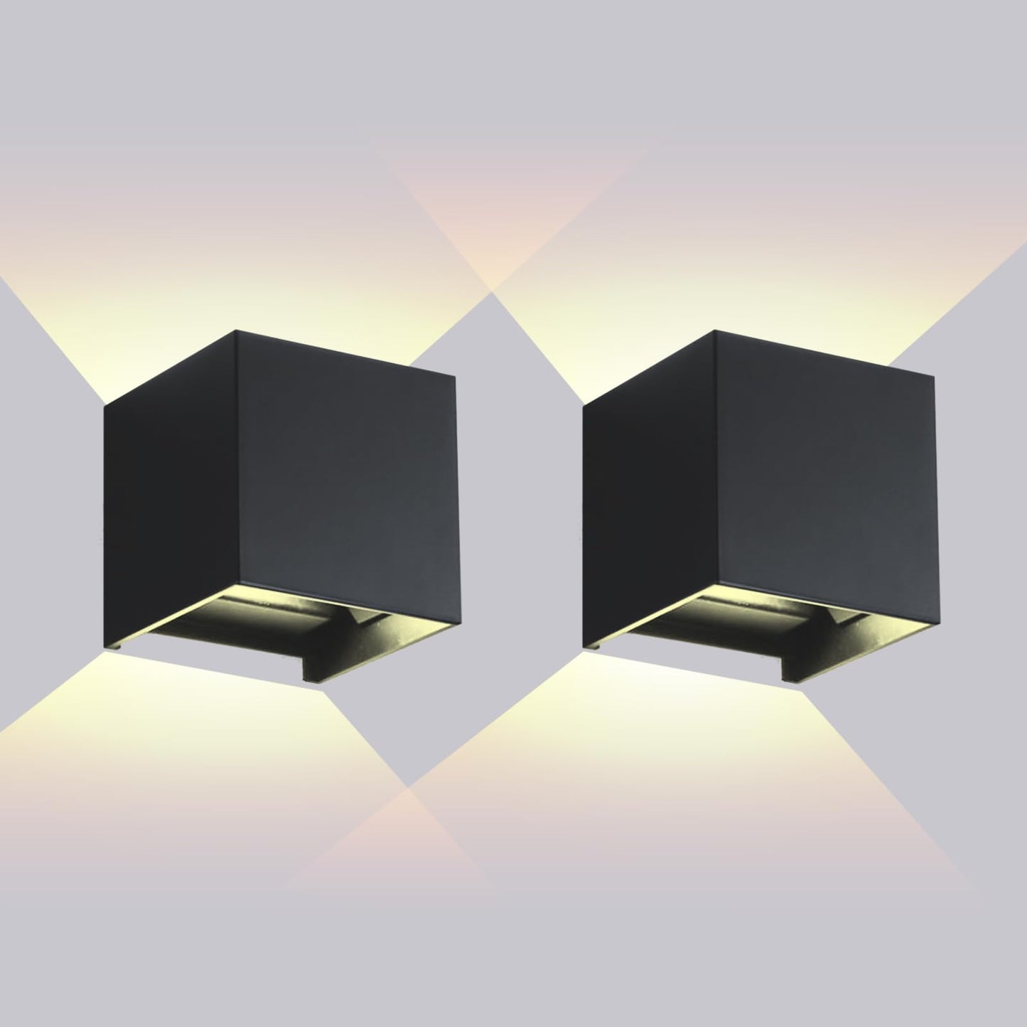 Scpitw Outdoor Wall Lights 2PCS 3000k Wall Light Outdoor Porch Light Modern Wall Sconce up Down Light Outdoor Wall Light fixtures 20W LED Wall Pack Light