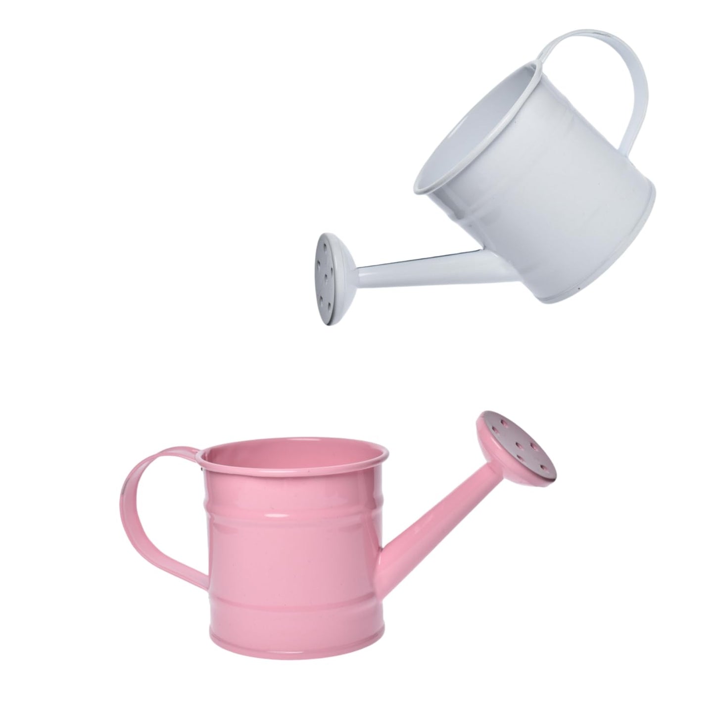 Decorative Mini Tin Watering Can - 0.05Gal Cute Metal Jug for Hand Crafts,Garden-Theme Parties,Plant Pots, Home Decor,Housewarmings, Fun Birthday Gift for Girls and Boys (P/W, S)