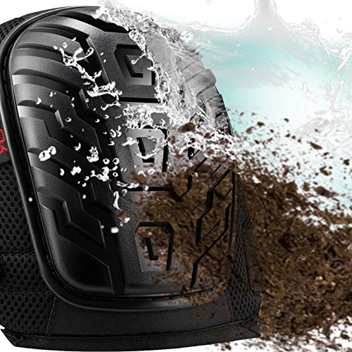 Rockland Guard Work Knee Pads for Men & Women - Professional Heavy Duty Knee Pads for Work in Construction, Flooring, Gardening, Roofing - Protective Gel Cushion Padding, Adjustable via Clip-On Straps