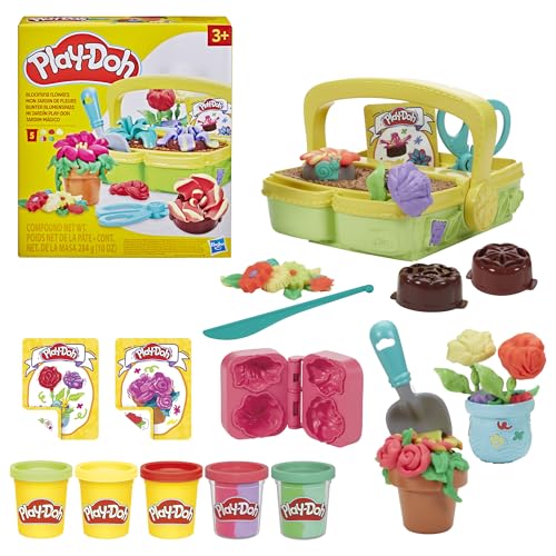 Play-Doh Blooming Flower Garden Toy Playset, Nature Pretend Play, Kids Arts & Crafts Ages 3+