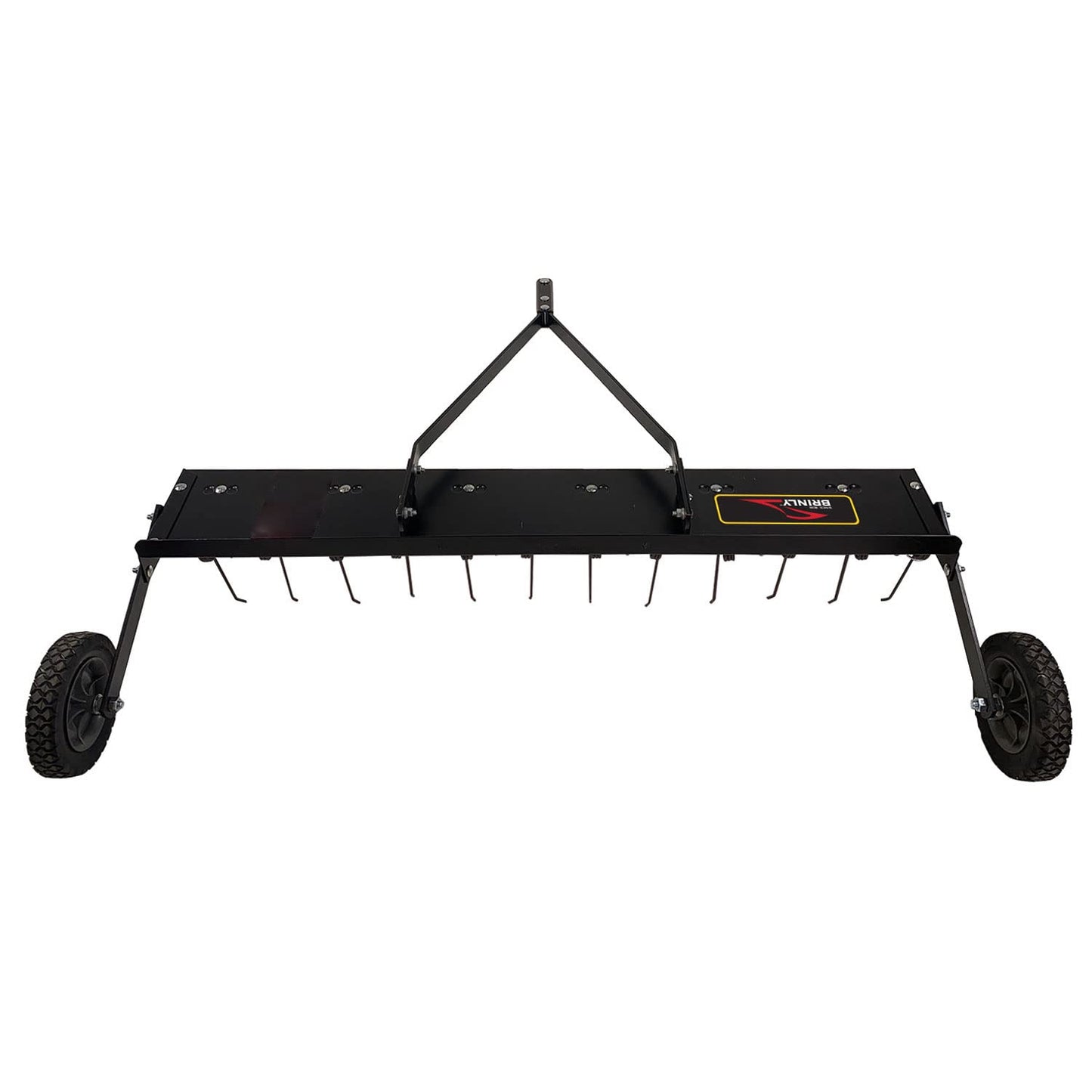 Brinly 48" Tow Behind Grass Dethatcher, Removes Thatch on Large Lawns in Less Time - Matte Black