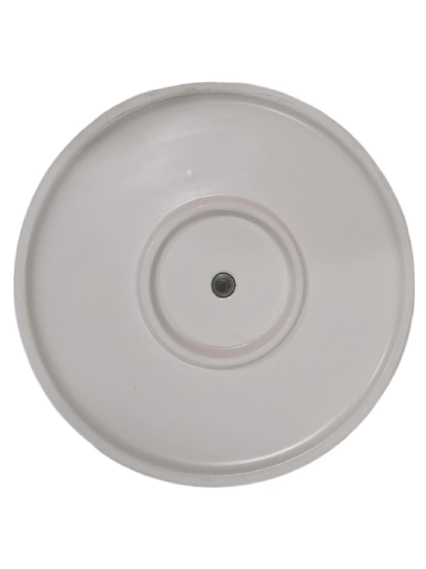 Amazon Basics Fluted Ceramic Round Planter with Drainage Hole, Indoor Outdoor Flower Pot, 10-inch, White
