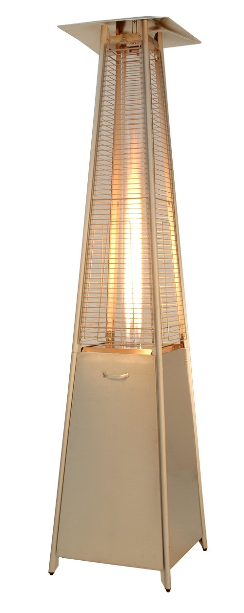 AZ Patio Pyramid Glass Tube Propane Gas Patio Heater, Stainless Steel, CSA certified