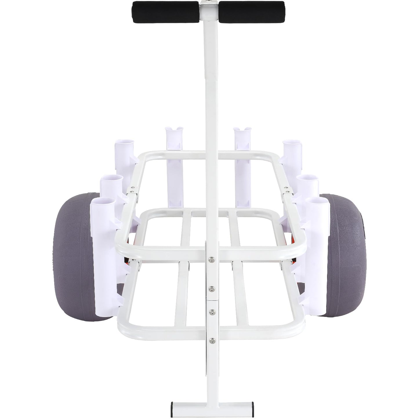 VEVOR Beach Fishing Cart, 300 lbs Load Capacity, Fish and Marine Cart with Two 13" Big Wheels PU Balloon Tires for Sand, Heavy-Duty Aluminum Pier Wagon Trolley with 8 Rod Holders for Fishing, Picnic