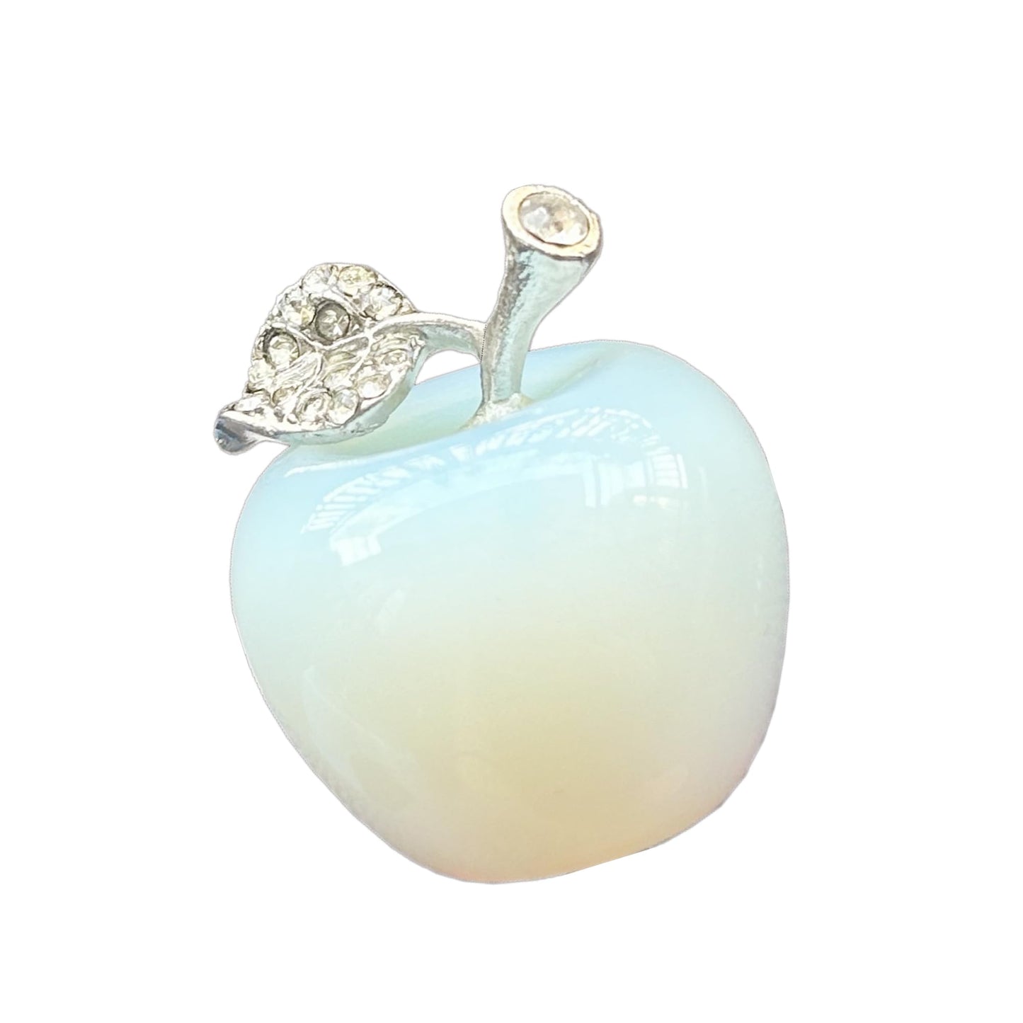 Sunshcat Synthetic Opalite 1.18 Inchs Apple Crystal and Healing Stone Statues,Room Decoration Christmas Decorations Thanksgiving Gifts Office Gifts Collectibles