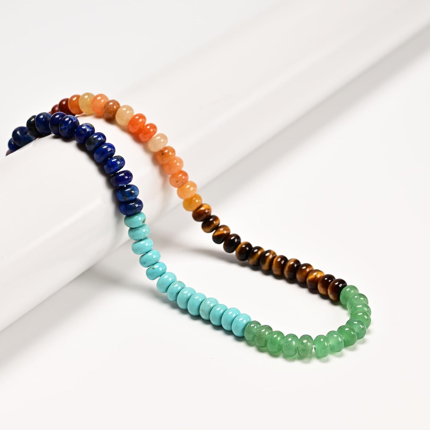 4x6mm Natural Rondelle Beads – Loose Gemstone Spacers for DIY Jewelry Making (Chakra)